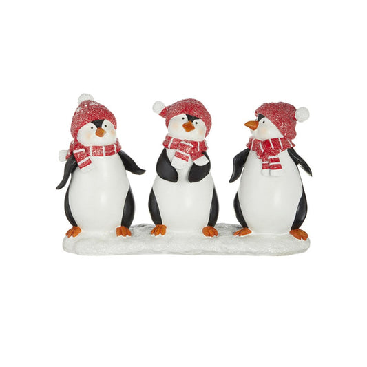 Raz Imports 2021 Snowed In 11.75-inch Penguins Figurine