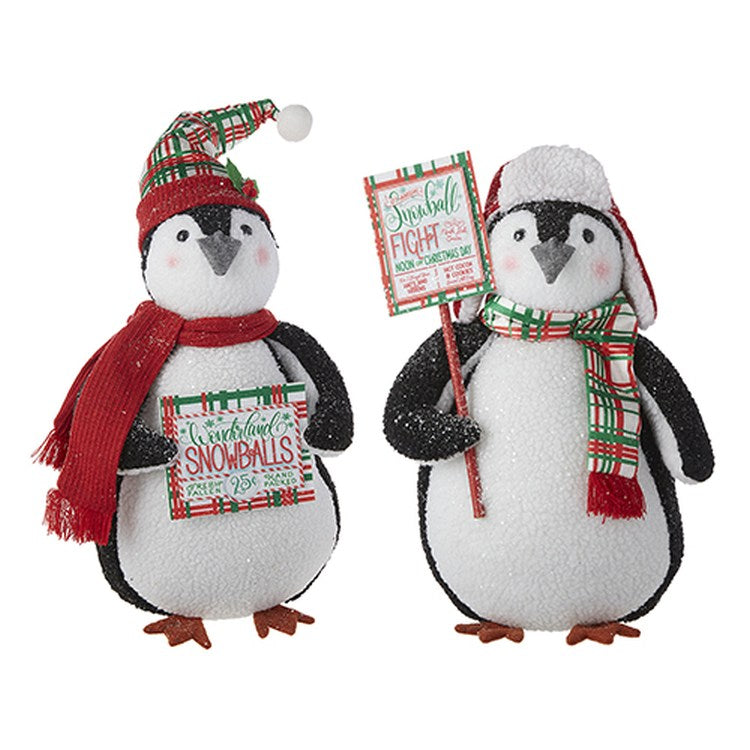 Raz Imports 2022 North Pole Friends 20.25" North Pole Friends Penguin, Asst Of 2