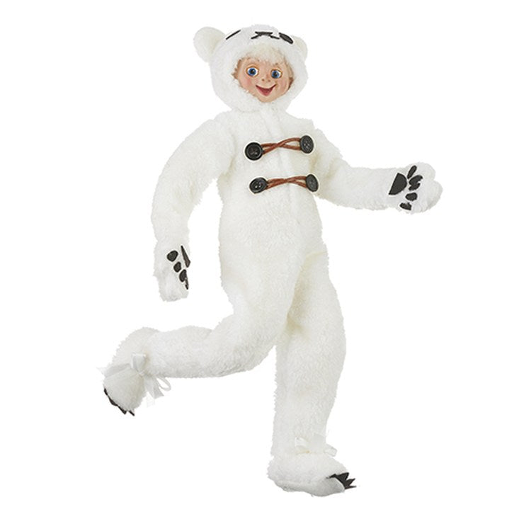 Raz Imports 2022 North Pole Friends 16" Polar Bear Posable Elf