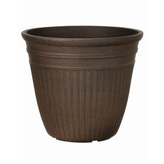 Regency International Fiber Resin Corrugated Planter 13"D X 11.5"H"