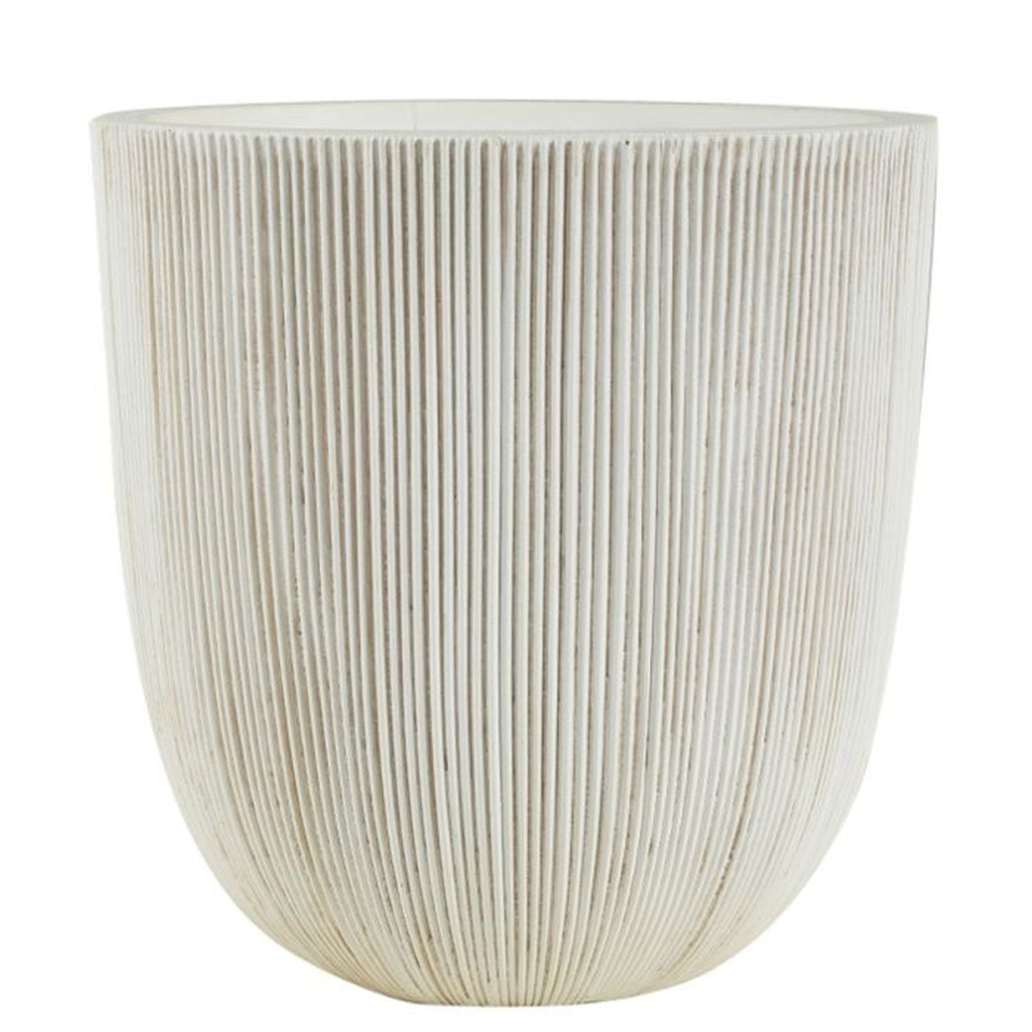 Regency International Fiber Resin Grooved Planter 12"Dx12.5"T