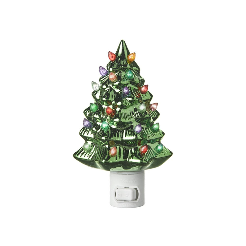 Raz Imports 2021 Country Kitchmas 5.75-inch Vintage Metallic Tree Night Light