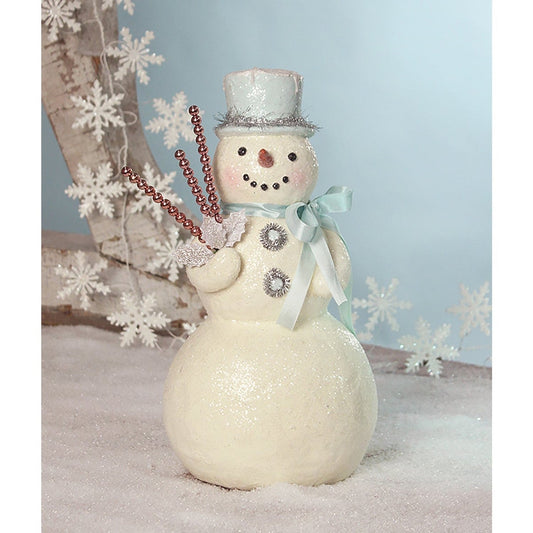 Bethany Lowe Pastel Christmas Flea Market Snowman