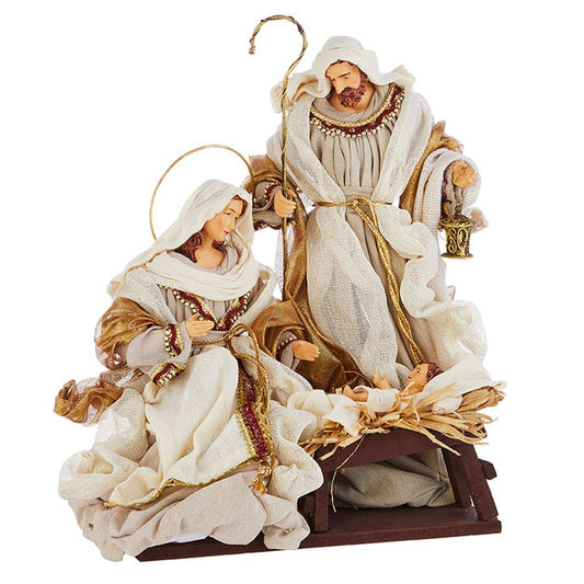 Raz Imports Holiday Heritage 15.25" Winter White Holy Family