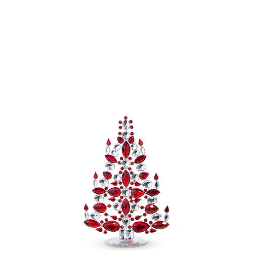 Raz Imports 2023 Holiday Cheers 9" Red And Clear Jeweled Tree