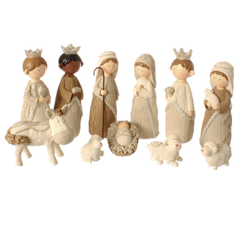 Raz Imports Tidings Of Joy 8.75" Knit Nativity, Set of 11