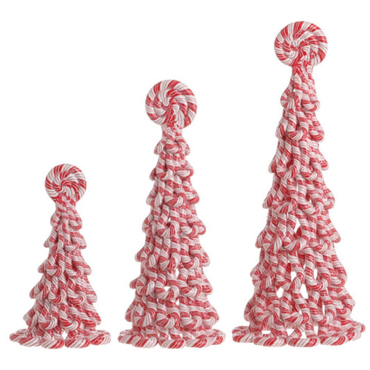 Raz Imports Kringle Candy Co. 13" Peppermint Tree, Set of 3