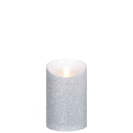 Raz Imports "Super Buy" 3.5 x 5 inches Glittered Pillar Candle