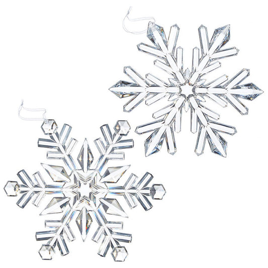 Raz Imports All That Glistens 9-Inch Snowflake Ornament, Assortment of 2