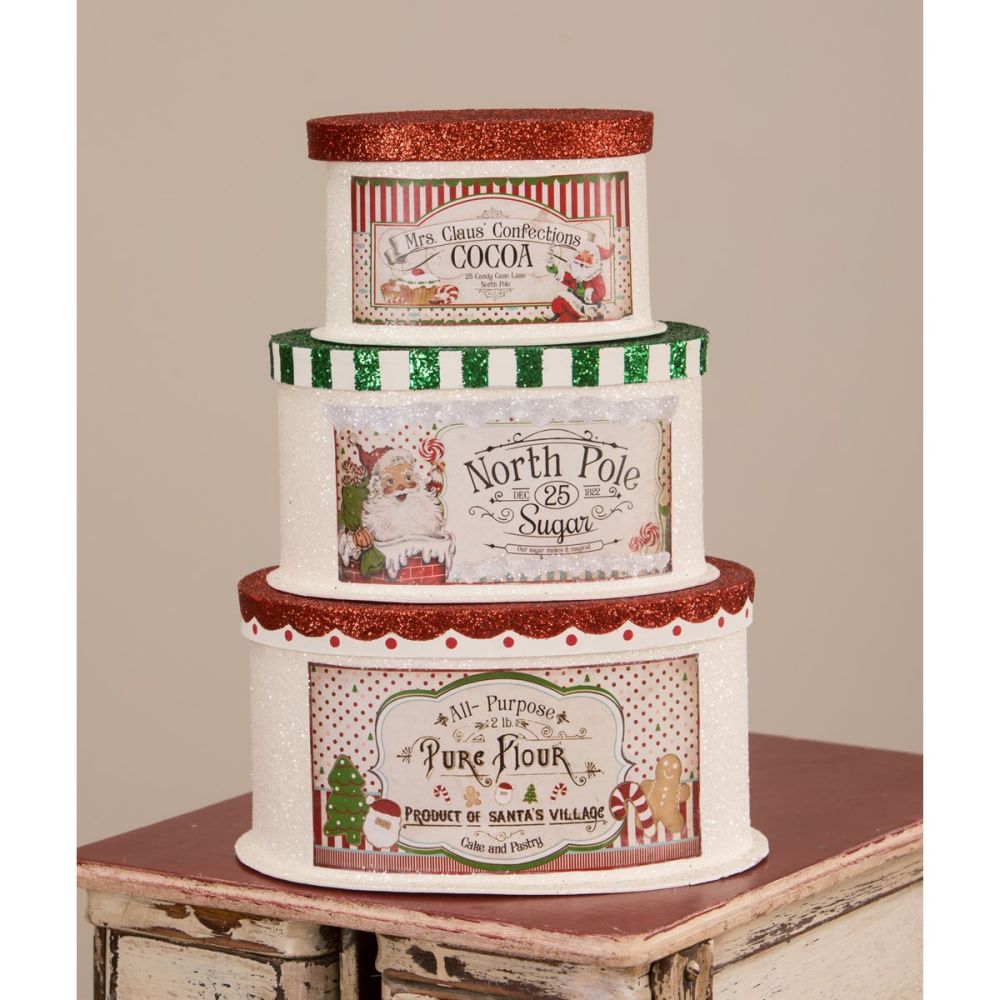 Bethany Lowe 2022 Sweet Tidings Christmas Boxes Set Of 3