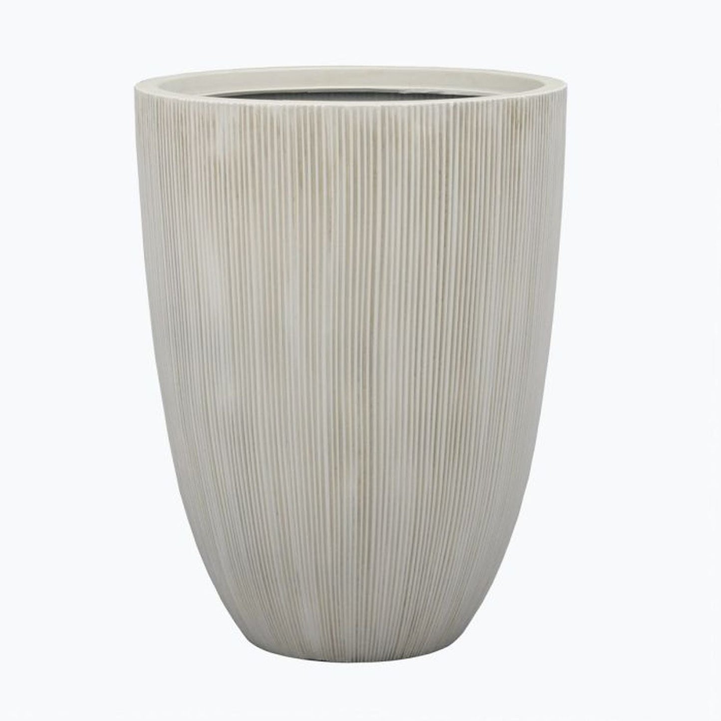 Regency International Fiber Rsn Grooved Tall Planter 14.5"Dx19"T