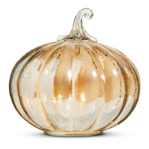 Raz Imports 2023 Holiday House 8.5" Glass Pumpkin