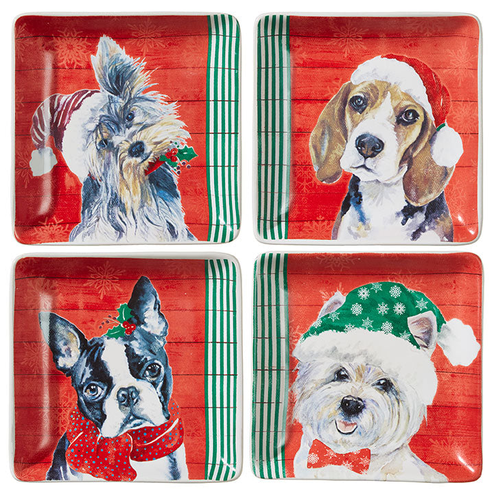 Raz Imports 6" Dog Trinket Tray, Asst of 4