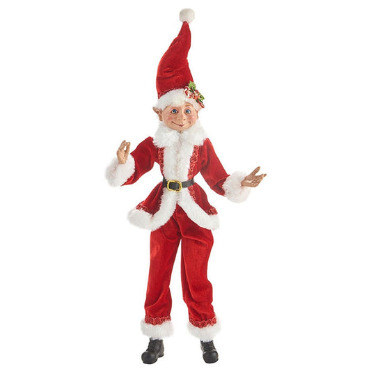 Raz Imports Happy Hollydays 16" Posable Elf.