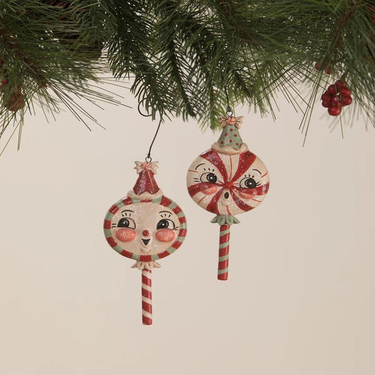 Bethany Lowe Merrymint Ornaments, Set Of 2