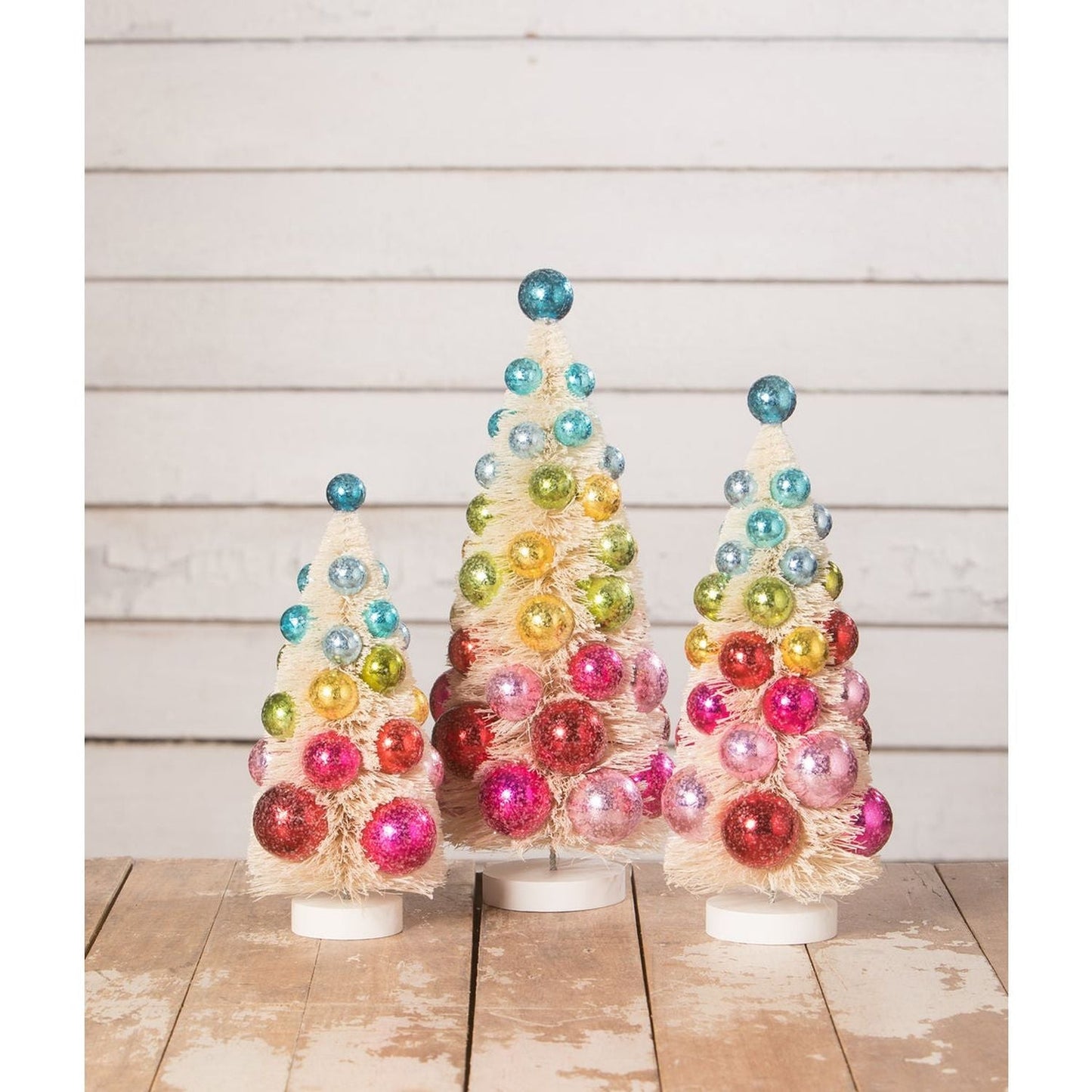 Bethany Lowe Bright Hues Polka Dot Trees, Set Of 3