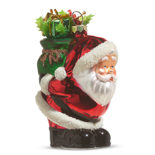 Raz Imports 2023 Vintage Farmhouse 5" Santa With Presents Ornament