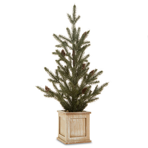 Raz Imports 2023 Natural Noel 26" Potted Pine Tree With Pinecones