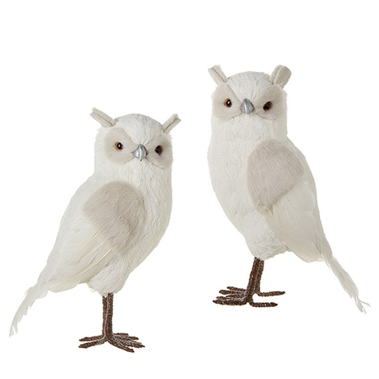 Raz Imports 2022 Winter Cottage 13.25" Owl, Asst Of 2