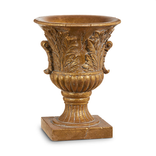 Raz Imports 2023 O Tannenbaum 11.25" Antique Gold Urn