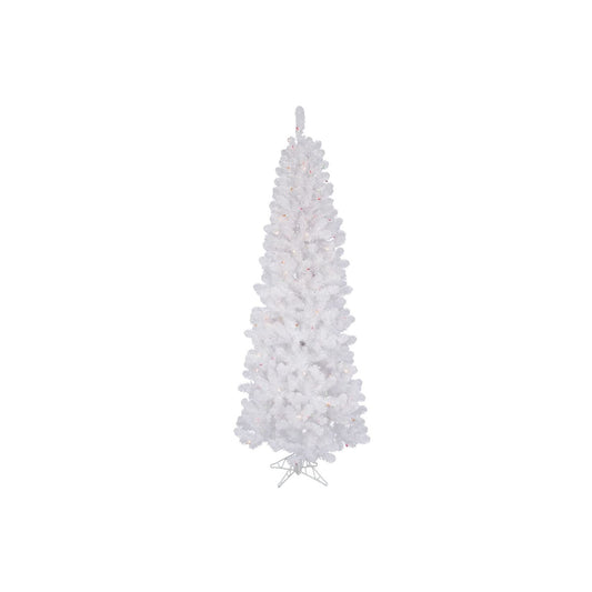 Vickerman 6.5' X 32" White Salem Pencil Led 300Mu