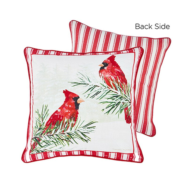 Raz Imports 2022 Countryside Christmas 18" Cardinal Pillow