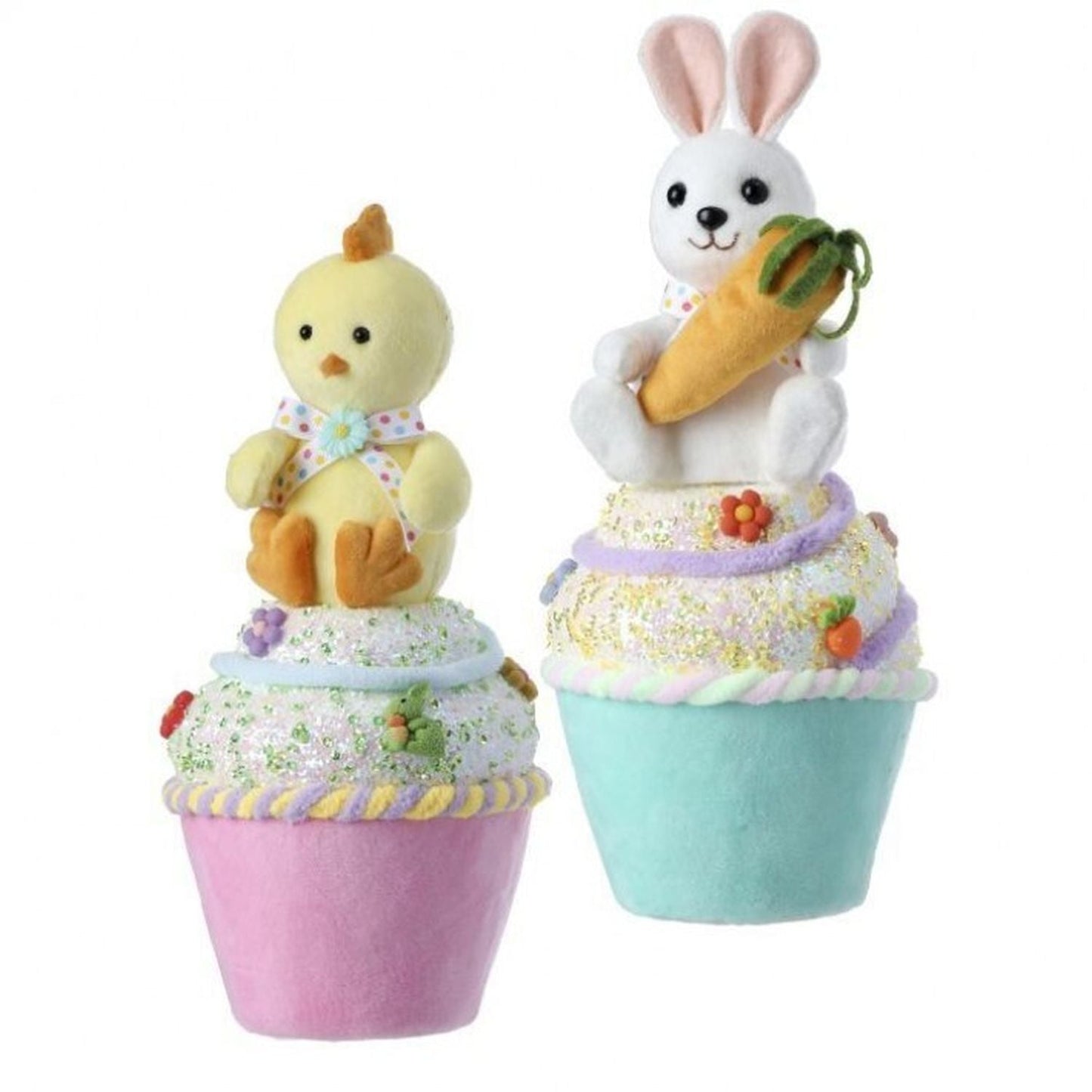 Regency International Styro Bunny/Chick Cupcake 10.5", Set of 2, Assortment