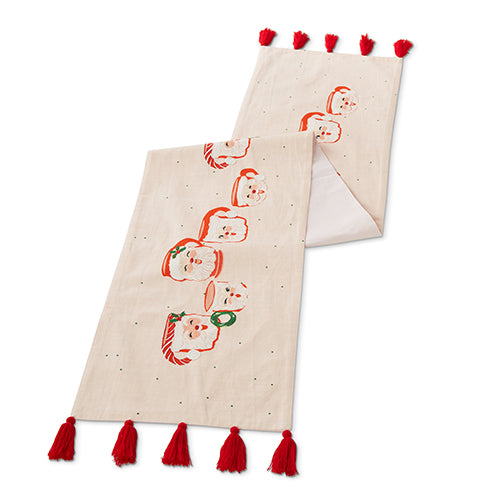 Raz Imports 2023 Jingle & Cocoa 72" Santa Mug Table Runner