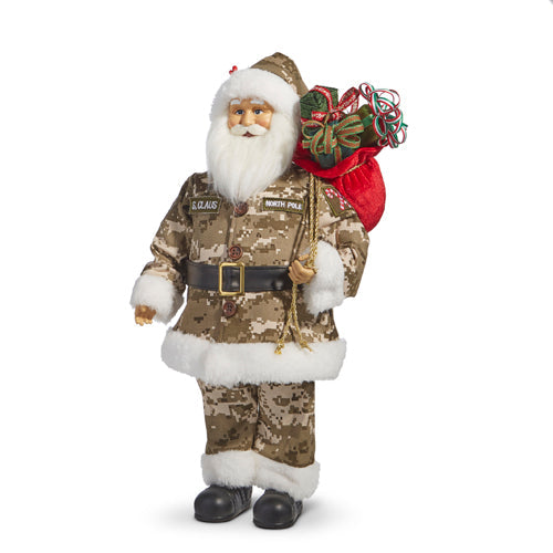 Raz Imports 2023 Holiday Heroes 18" Army Santa