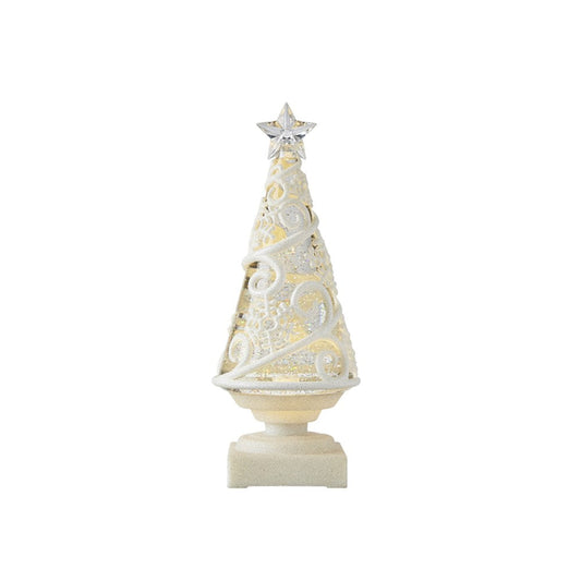 Raz Imports 2021 Holiday Water Lanterns 11.5-inch Glitter Embossed Lighted Tree