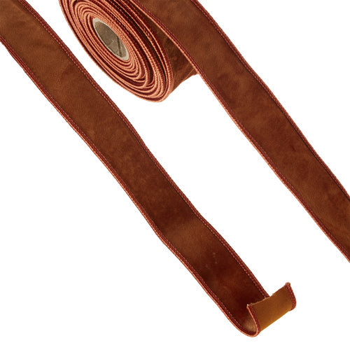 Raz Imports Ribbon 2023 Copper Velvet Wired Ribbon