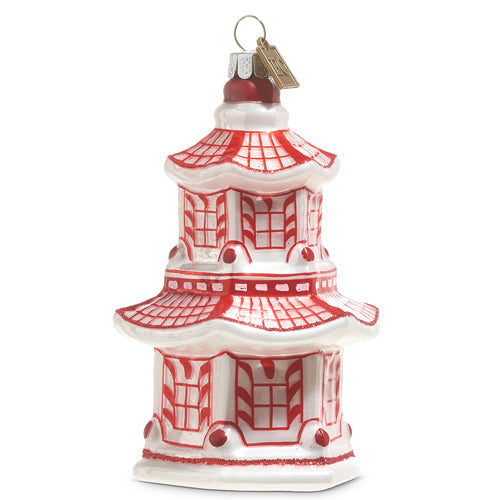 Raz Imports Eric Cortina 2023 4.25" Red Pagoda Ornament