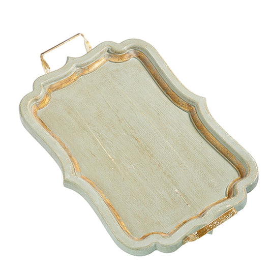 Raz Imports 2023 The Meadow 23" Distressed Blue Tray.