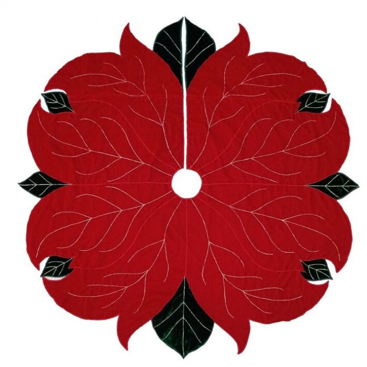 Regency International Vintage Velvet Poinsettia Tree Skirt