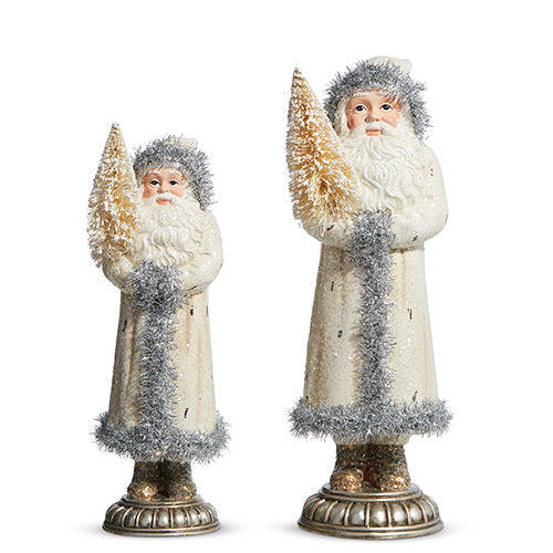 Raz Imports 2023 Bon Noel 12" Santas, Set of 2