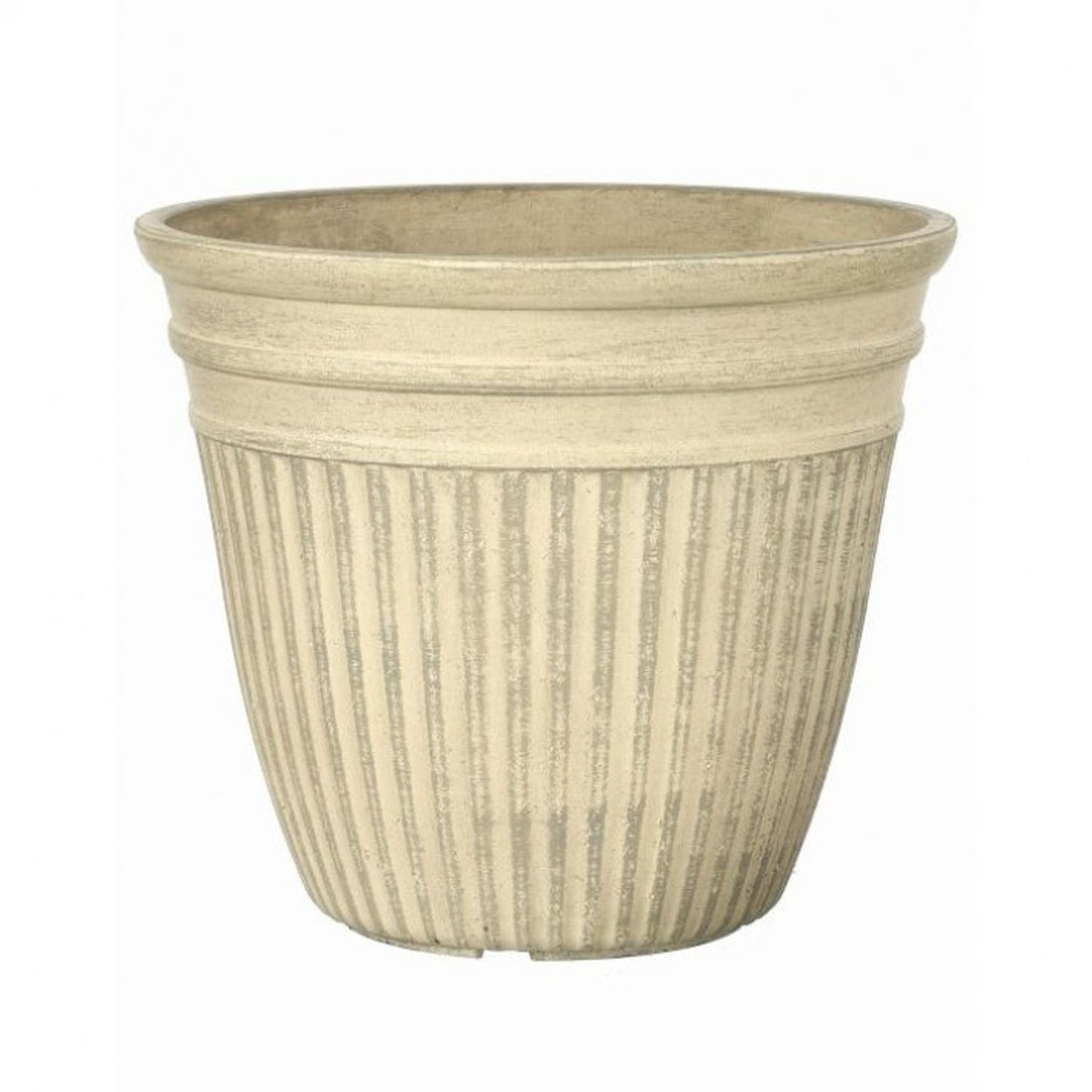 Regency International Fiber Resin Corrugated Planter 15"D X 13.5"H"