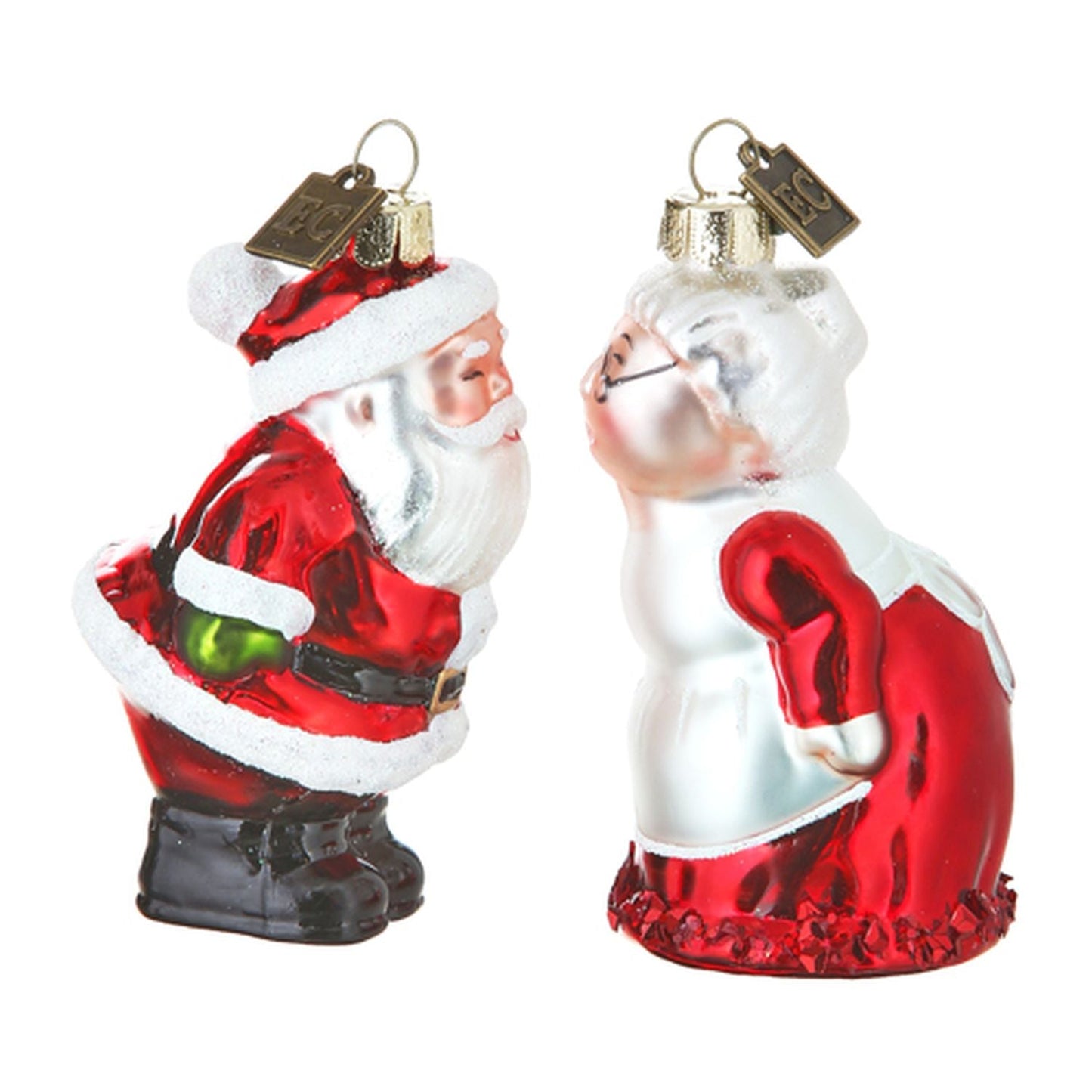 Raz Imports 2021 Eric Cortina 3.5" Mr. & Mrs. Claus Ornament, Assortment of 2