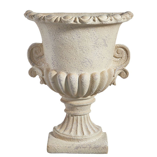 Raz Imports 2023 Paris Apartment 21.25" Stone Finish Pedestal Wall Urn.