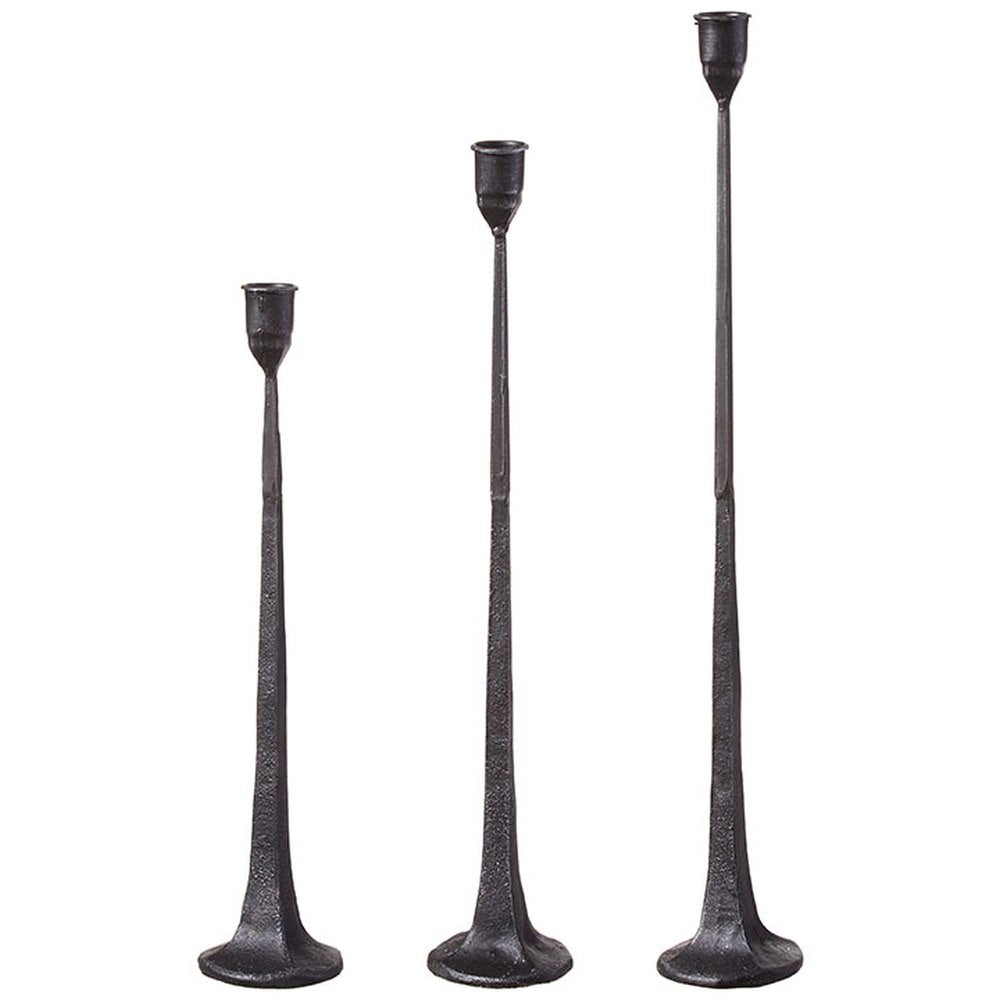 Raz Imports Winter Botanicals 19.75" Candlestick, Set of 3