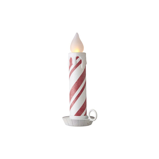 Raz Imports 2021 22.5-inch Battery Operated Peppermint Stripe Candle