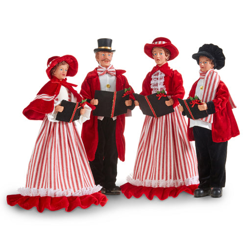 Raz Imports 2023 Heartfelt Holiday 17.75" Carolers, Set of 4