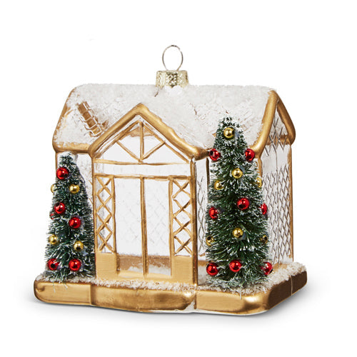 Raz Imports 2023 O Tannenbaum 4.5" Gold House Ornament