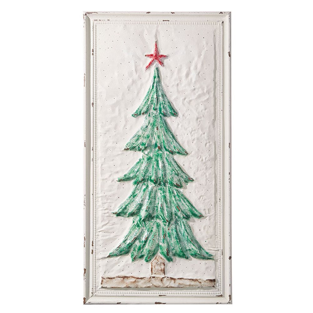 Raz Imports Yuletide Gathering 40" Glittered Tree with Star Wall Art