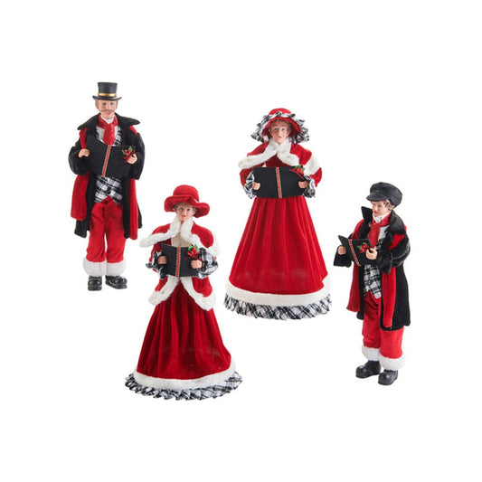 Raz Imports 2021 Christmas Time In The Village 17.5" Carolers Figurine, Set of 4