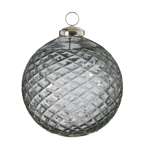 Raz Imports 2023 Holiday Cheers 5" Clear Diamond Cut Ball Ornament