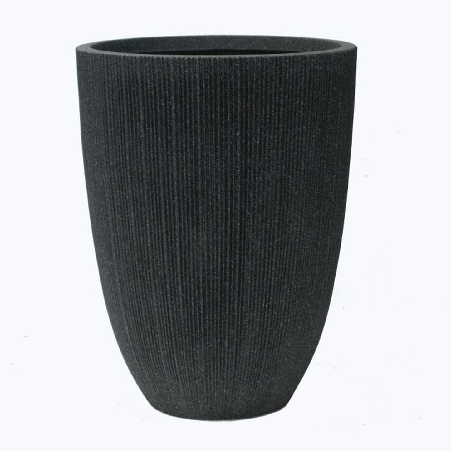 Regency International Fiber Rsn Grooved Tall Planter 17.25"Dx22.5"T