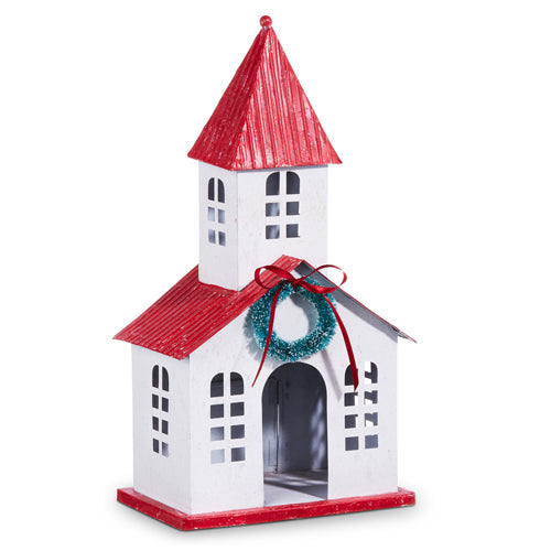 Raz Imports 2023 Heartfelt Holiday 16.75" Red Roof Church