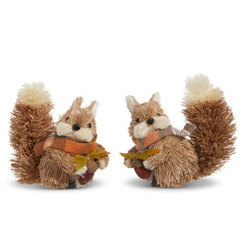 Raz Imports 2023 Holiday House 5" Autumn Squirrel Ornament, Asst of 2