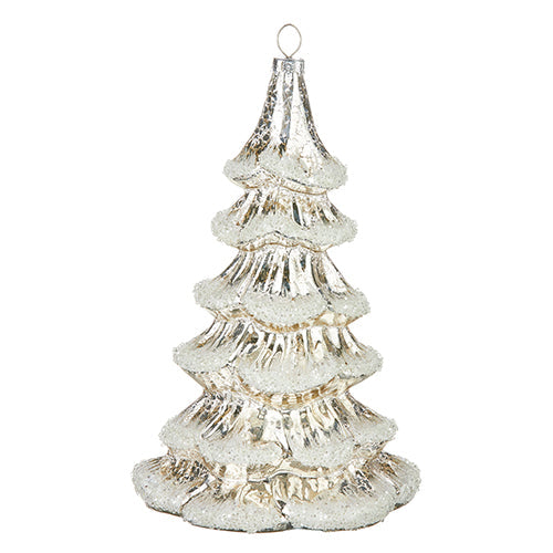 Raz Imports 2023 Bon Noel 7.5" Frosted Tree Ornament