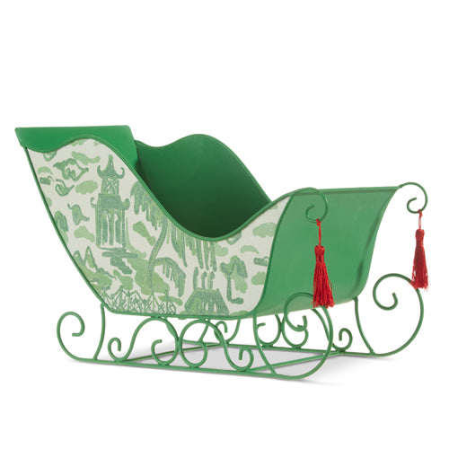 Raz Imports 2023 Charming Holiday 14" Chinoiserie Sleigh